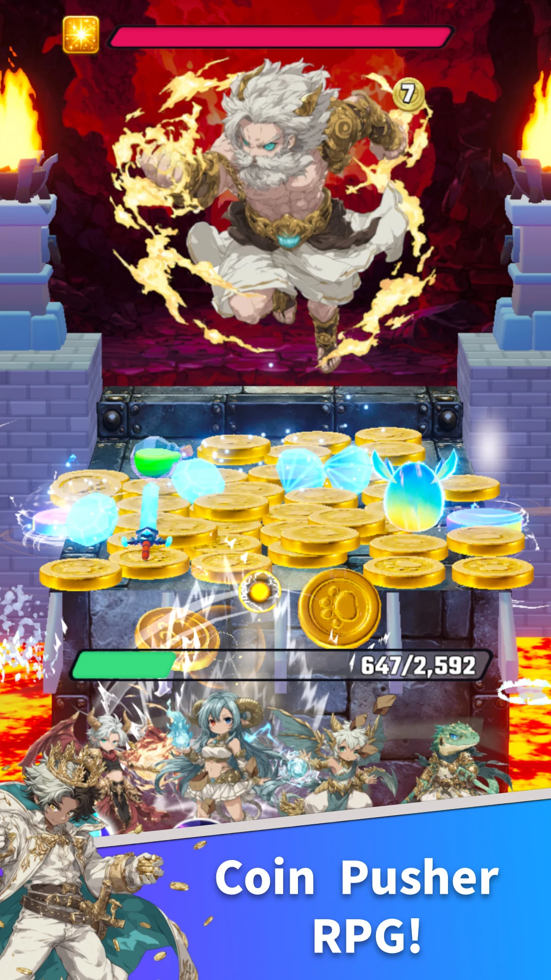 Coin Summoner: Coin Pusher RPG screenshot
